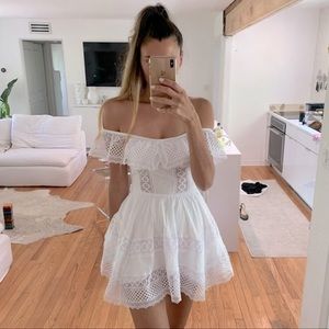 Charo Ruiz Ibiza Off Shoulder White Mini Dress NWT
